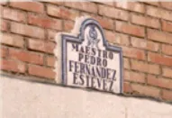 Placa con el nombre de la calle