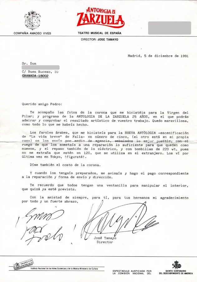 Faroles artesanales creados para la obra